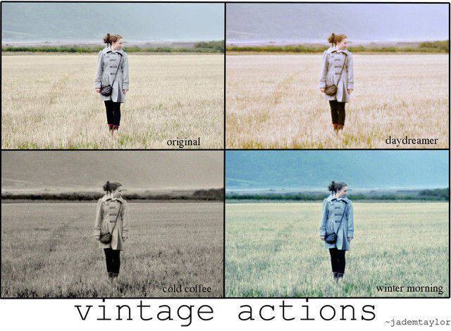 vintage Photoshop actions