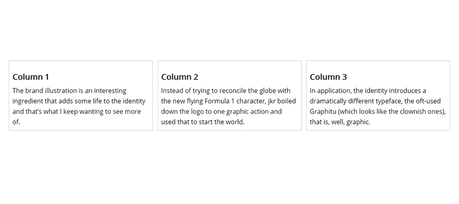 A 3-column CSS layout.