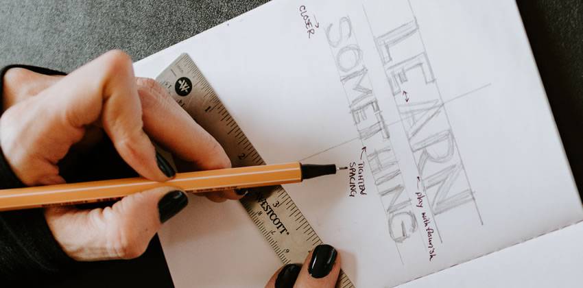learn something sketch notepad pencil ruler designer