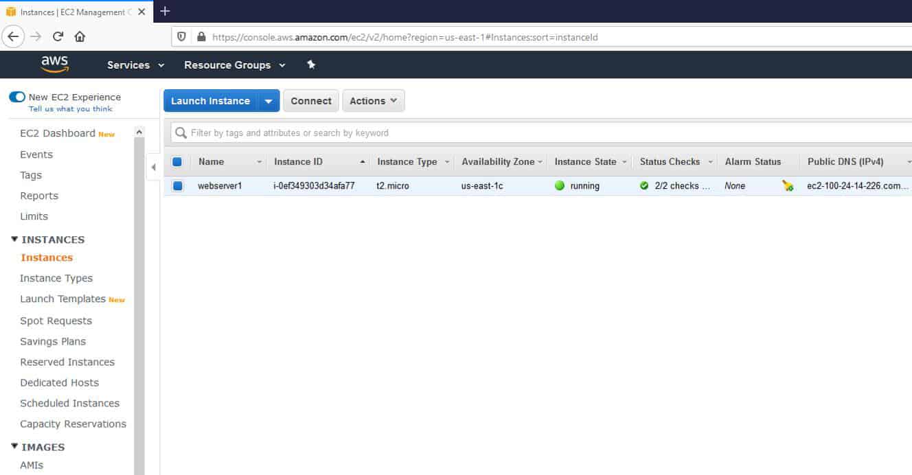 How to create an Amazon AWS EC2 Instance