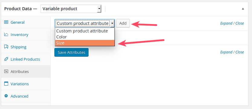 Variable Product Attributes