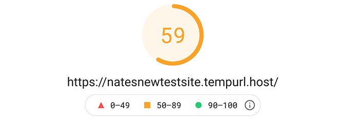 59 Google pagespeed mobile score.