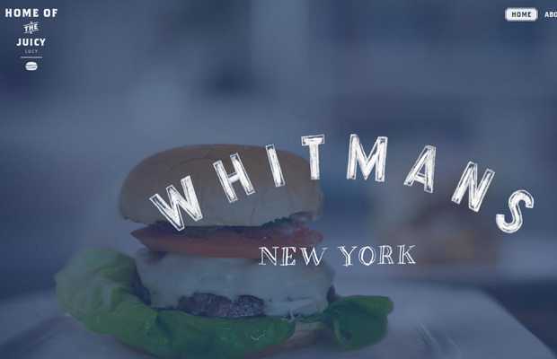 New York City hamburger shop website layout