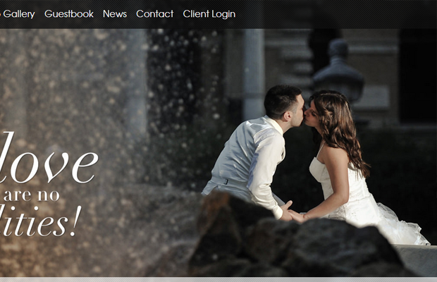 wedding europe website layout big photography