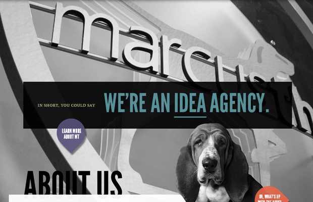 idea design agency website layout big photos