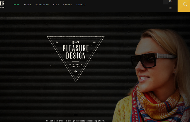 pure pleasure design Ines Maria Gamler website layout