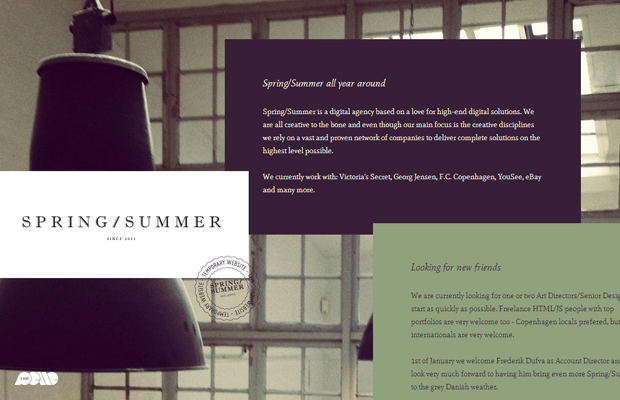 Spring Summer website layout design inspiration
