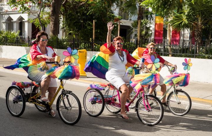 Pride parade, Key West, Florida, USA. Photo by Ron Mayhew Photography.