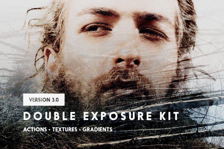 Double Exposure Photoshop Action Kit