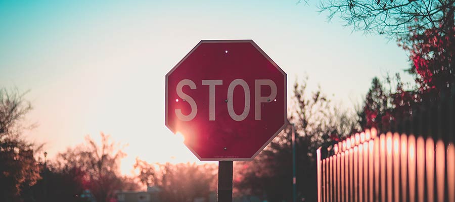 A stop sign.
