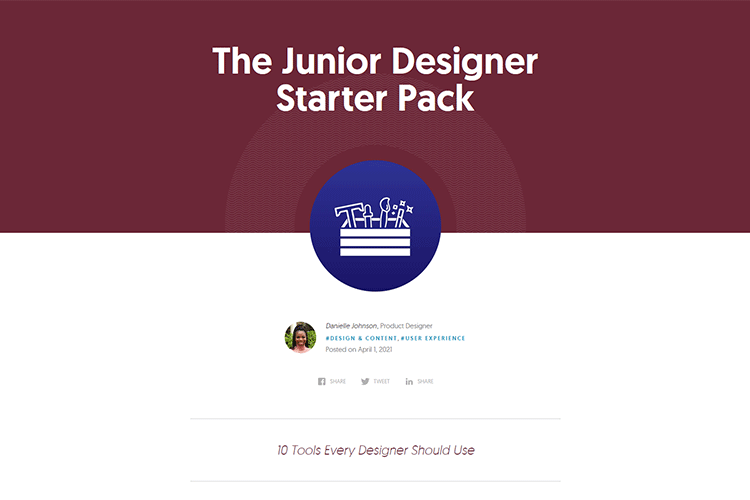 Example from The Junior Designer Starter Pack