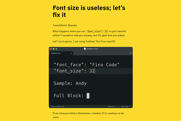 Example from Font size is useless; let’s fix it