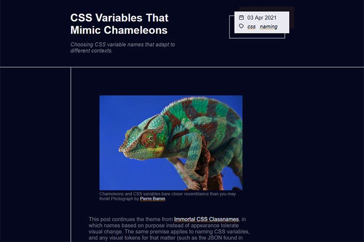 Example from CSS Variables That Mimic Chameleons