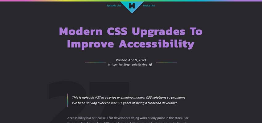 Modern CSS Upgrades To Improve Accessibility