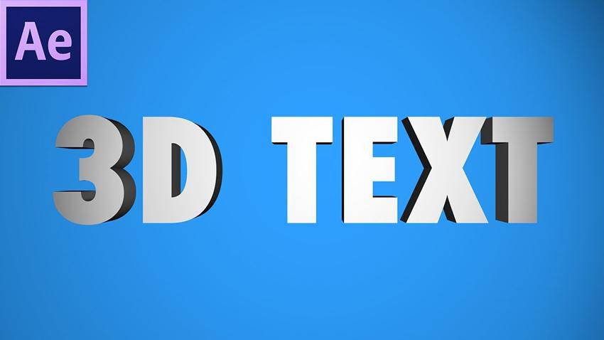 Create 3D TEXT in After Effects Cinema 4D