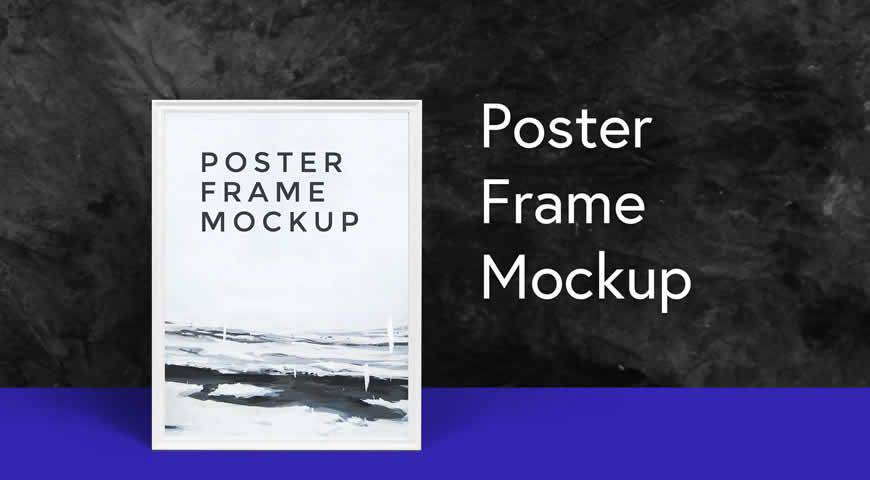 Poster Frame Photoshop PSD Mockup Template