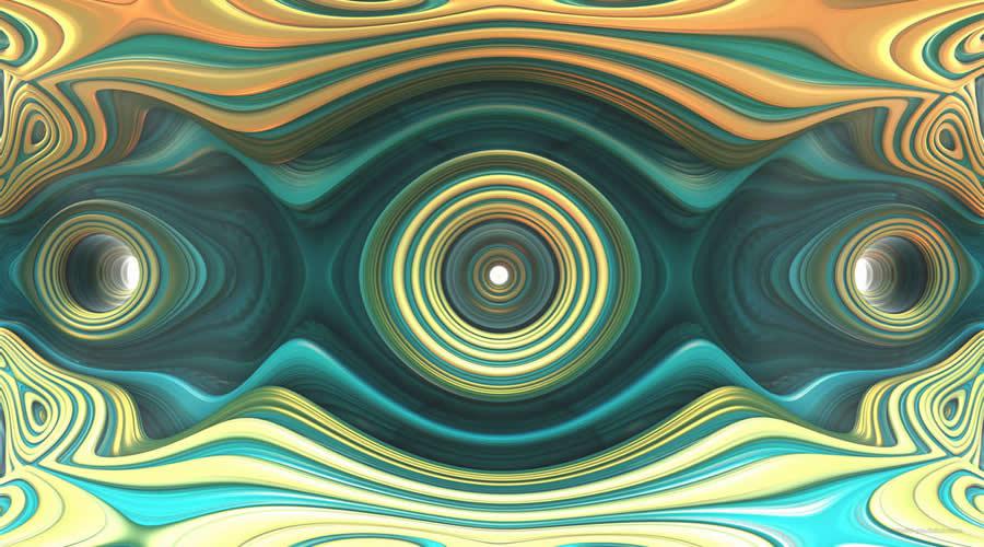 Gold Aqua Colored Rings color abstract desktop wallpaper hd 4k high-resolution