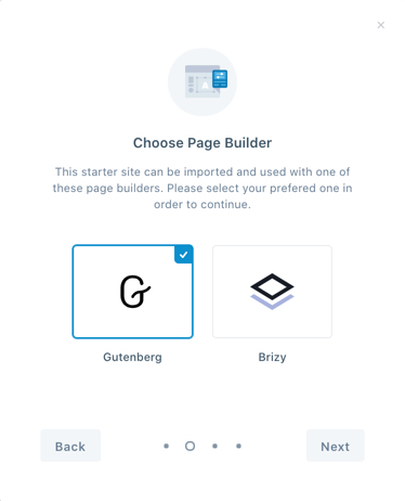 Choose your Page Builder