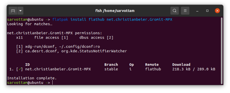 install gromit mpx using flatpak