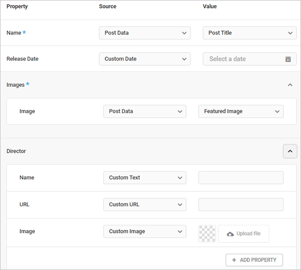 SmartCrawl Movie schema type properties.