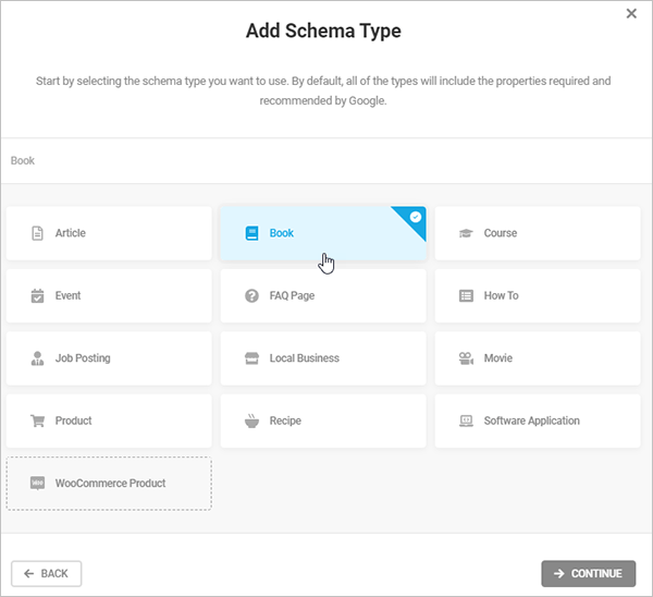 SmartCrawl - Add schema type book