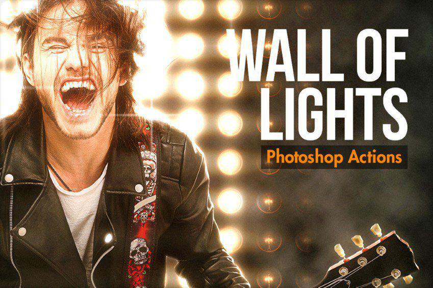 Wall of Lights Photoshop Actions