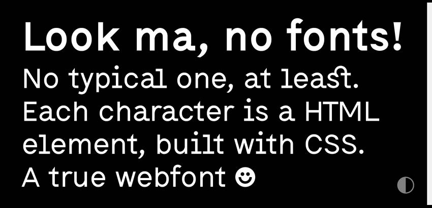 The Making and Potential Benefits of a CSS Font