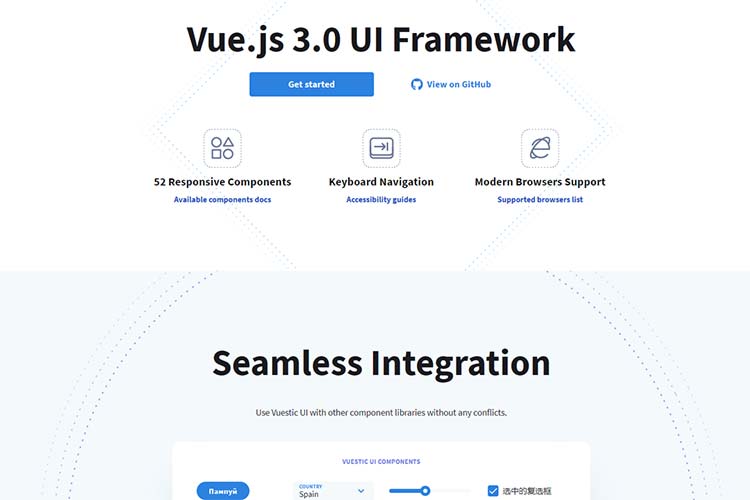 Example from Vuestic UI