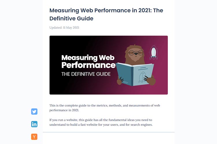 Example from Measuring Web Performance in 2021: The Definitive Guide