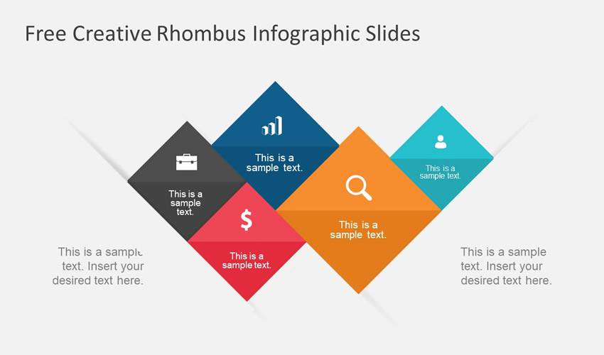 Rhombus Infographic google slides theme presentation template free