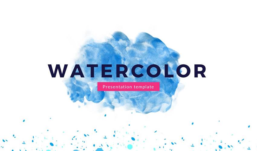 Watercolor google slides theme presentation template free