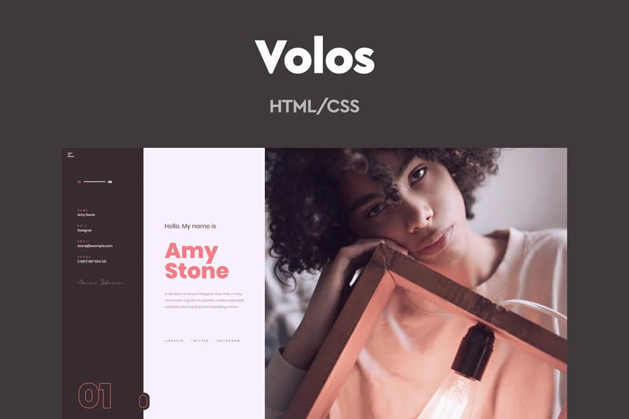 Volos free resume html templates cv
