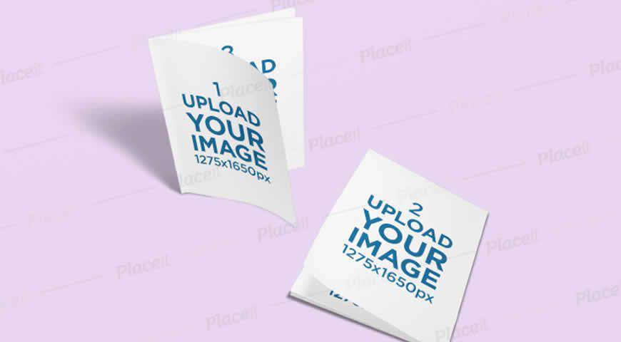 Two Booklets Photoshop PSD Mockup Template