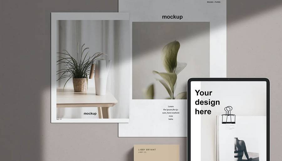 Presentation Mockup Template brand identity design inspiration logo