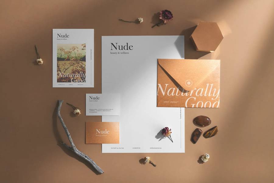 Nude Mockup Template brand identity design inspiration logo