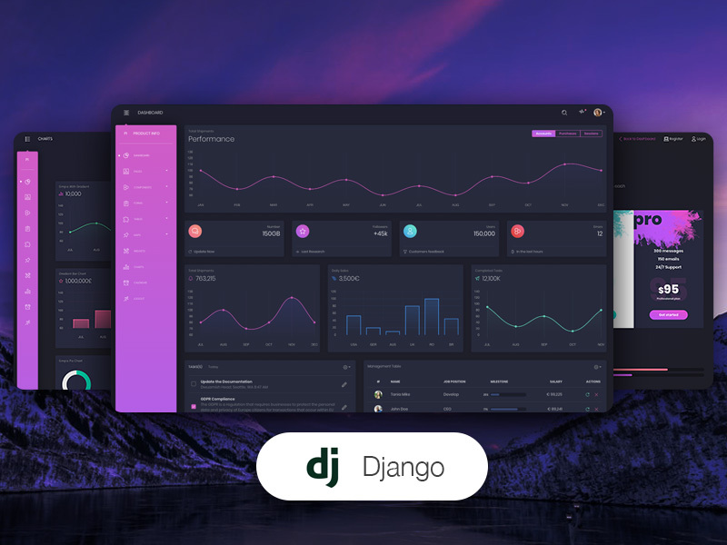 Django Template - Simple Django starter with Black Dashboard PRO design.