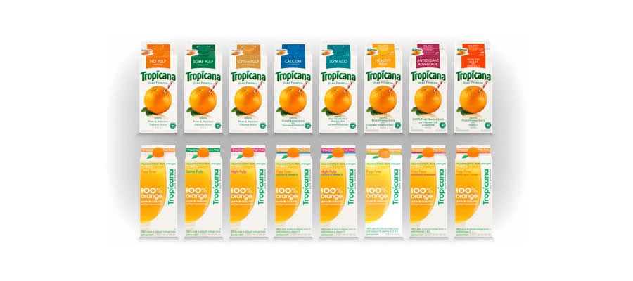 redesign Tropicana orange juice
