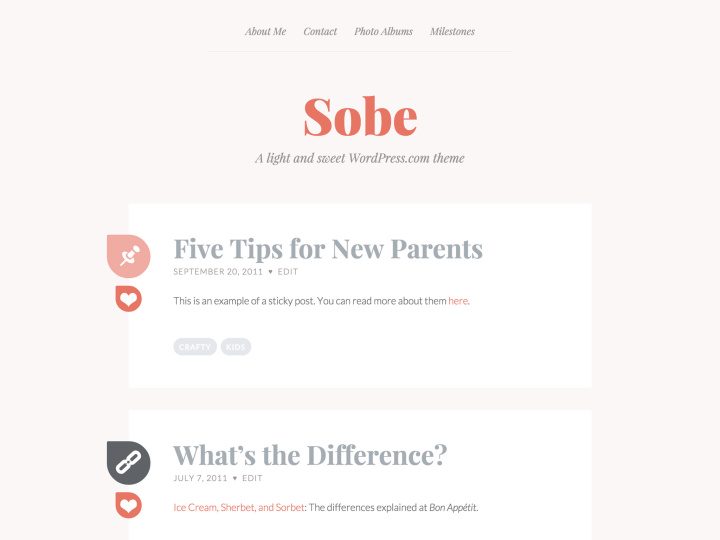 Sobe WordPress Theme