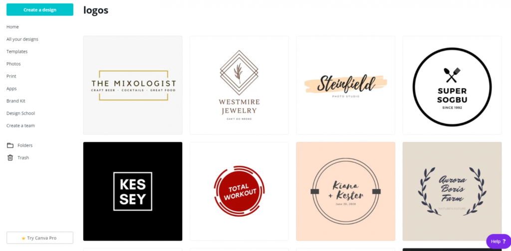 canva for wordpress logos