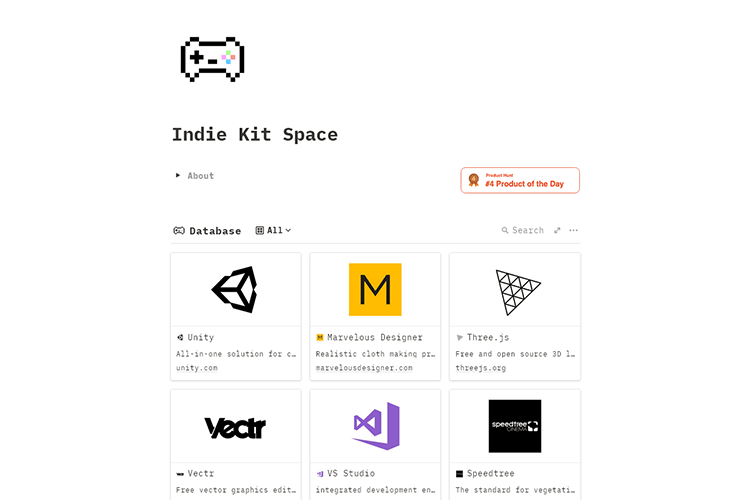 Example from Indie Kit Space