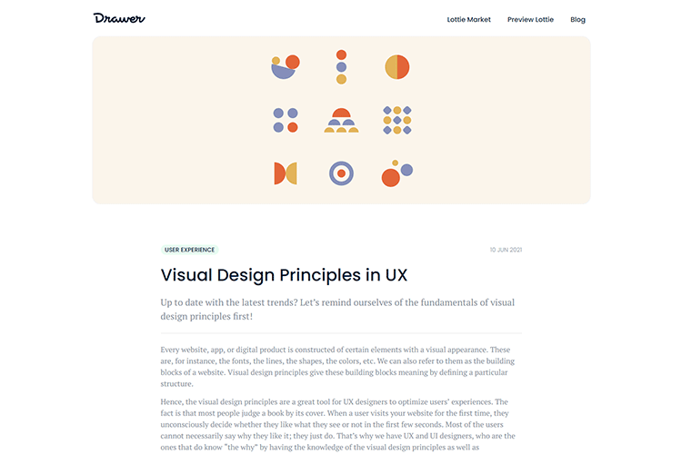 Example from Visual Design Principles in UX