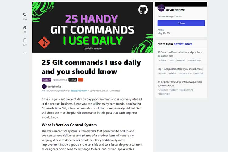 Example from 25 Git commands I use daily and you should know