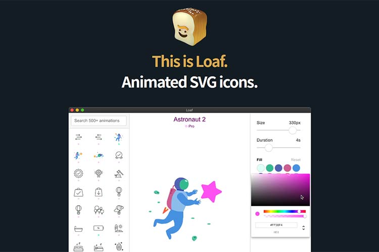 Example from Loaf SVG Icons