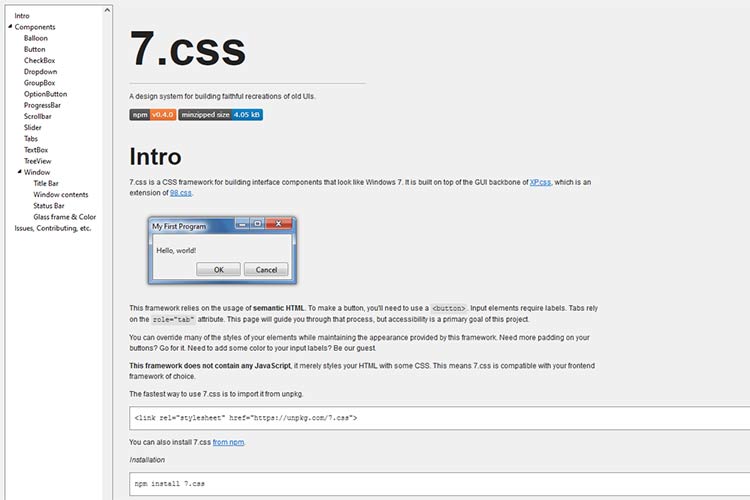 Example from 7.css