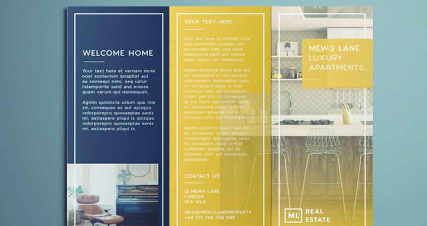 Tri-Fold Real Estate Flyer/Brochure Template Indesign