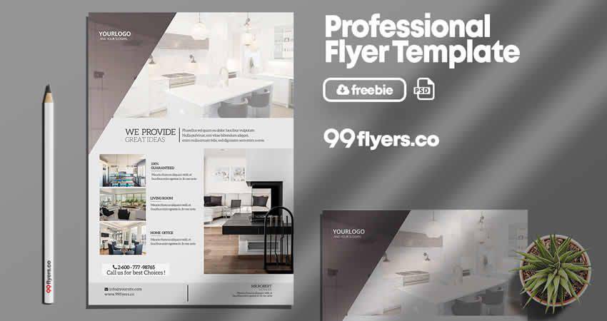 Professional Real Estate Flyer Template Photoshop PSD