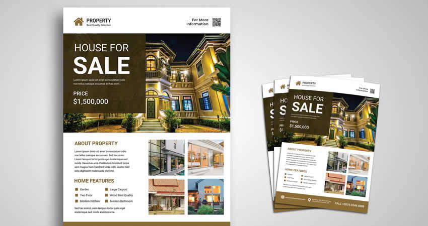 Property for Sale Flyer Template Photoshop PSD