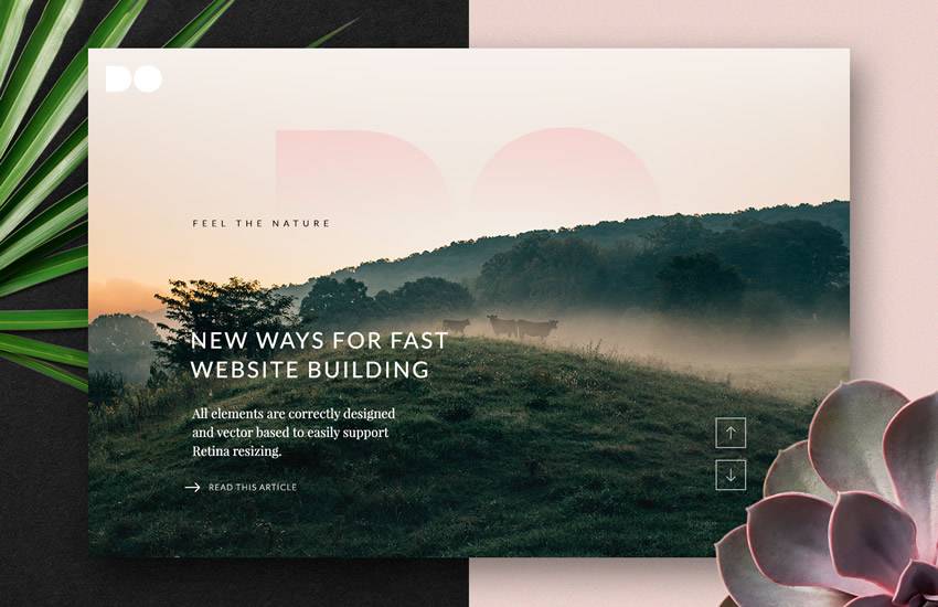 The Free DO blog magazine web design layout adobe photoshop template free psd format