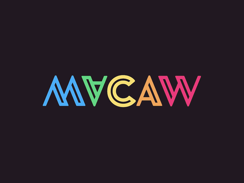 subtle macaw logo build
