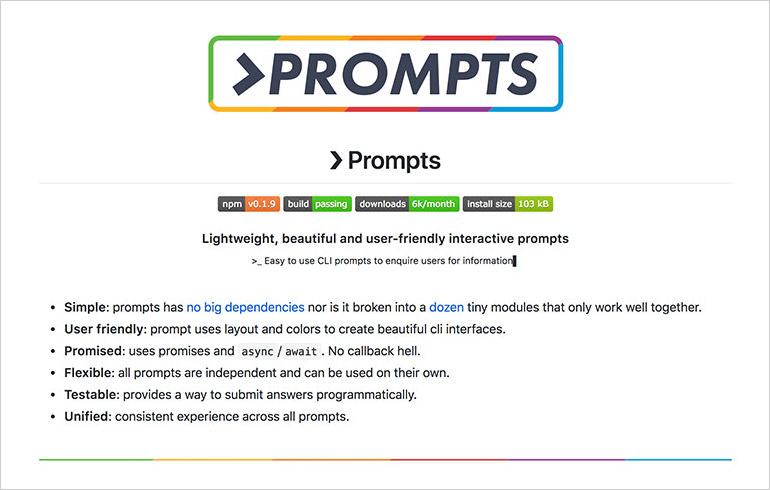 Prompts-npm-package